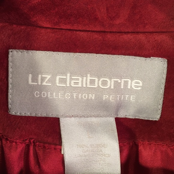 Liz Claiborne Red Suede Coat - Picture 2 of 5